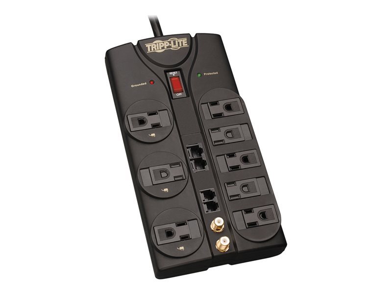 8 Outlets, 120 Volts, 15 Amps, 10' Cord, Power Outlet Strip