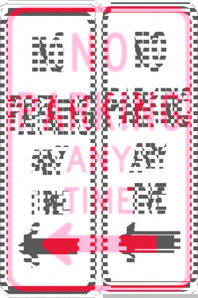 Tow Away Sign: Rectangle, 