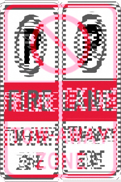 Tow Away Sign: Rectangle, 