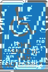 ADA Traffic & Parking Sign: Rectangle, 