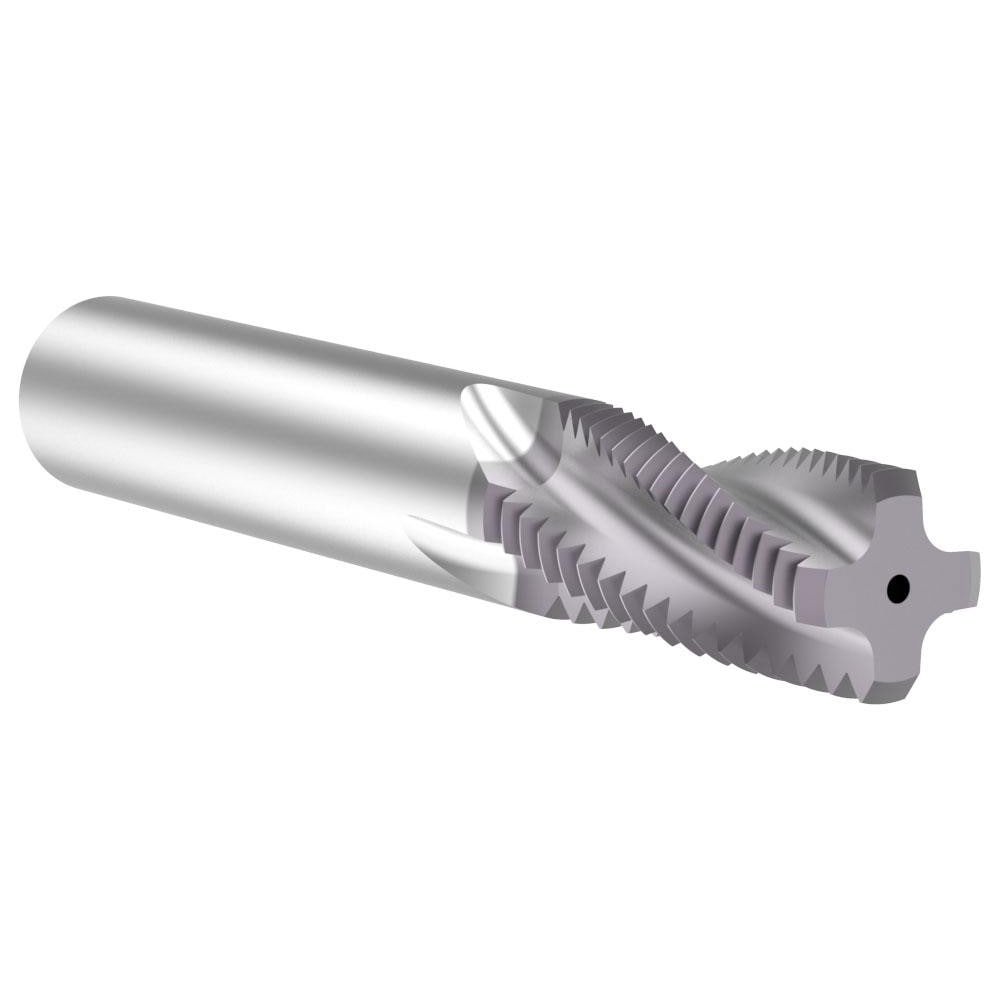 Helical Flute Thread Mill: #1, Internal, 4 Flute, Solid Carbide