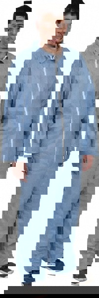 Disposable Coveralls: Flame-Resistant, Size 3X-Large, 2.4 oz, FR Disposable, Zipper Closure