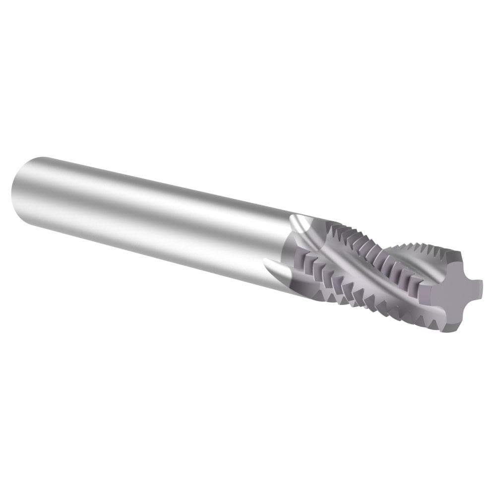 Helical Flute Thread Mill: Internal & External, 4 Flute, 3/8