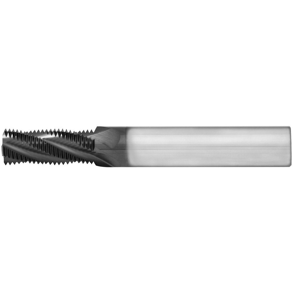 Helical Flute Thread Mill: #10-48, Internal/External, 3 Flute, 1/4