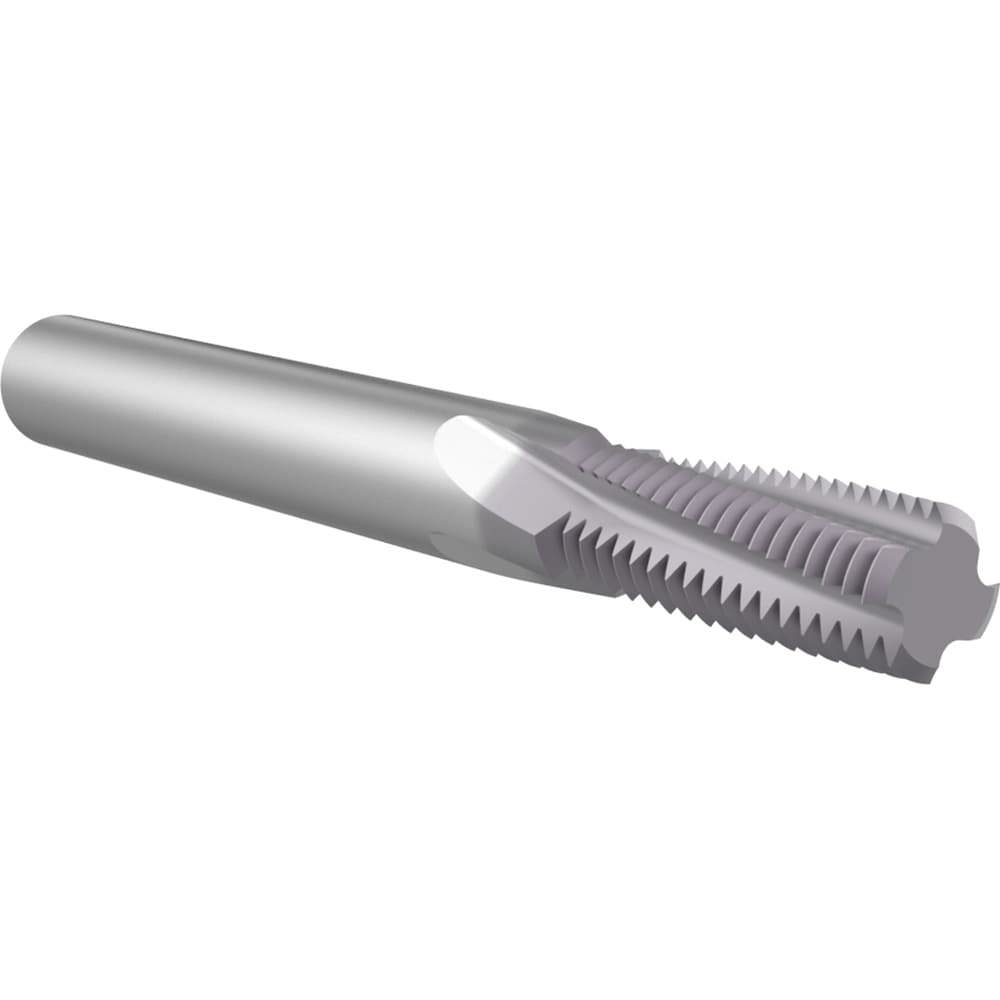 Helical Flute Thread Mill: 1/2-3/4, Internal, 4 Flute, Solid Carbide