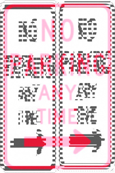 Tow Away Sign: Rectangle, 