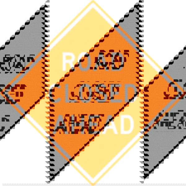 Road Construction Sign: Diamond, 