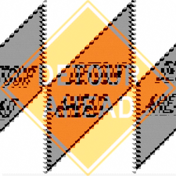 Road Construction Sign: Diamond, 