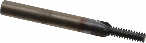 Straight Flute Thread Mill: 1/4-24, Internal, 3 Flutes, 1/4