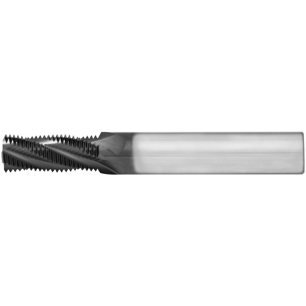 Helical Flute Thread Mill: 1/4-28, Internal/External, 3 Flute, 1/4