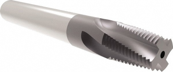 Helical Flute Thread Mill: Internal & External, 4 Flute, Solid Carbide