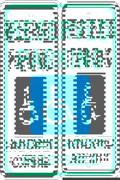 Reserved Parking Sign: Rectangle, 