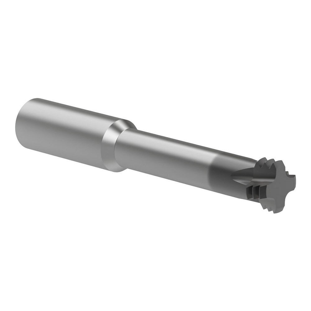 Helical Flute Thread Mills; Material: Carbide ; Thread Size (mm): M20 ; Thread Type: ISO ; Shank Diameter (Decimal Inch): 0.6250 ; Cutting Diameter (Decimal Inch): 0.5900 ; Length Of Cut (Decimal Inch - 4 Decimals): 2.3600