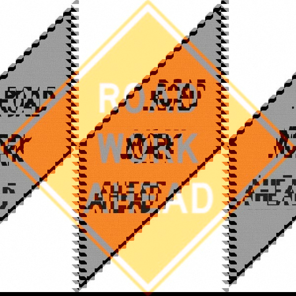 Road Construction Sign: Diamond, 