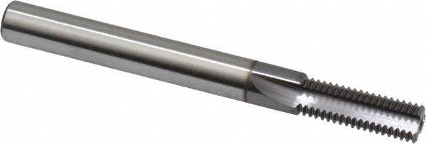 Straight Flute Thread Mill: 5/16-28, External & Internal, 3 Flutes, 1/4