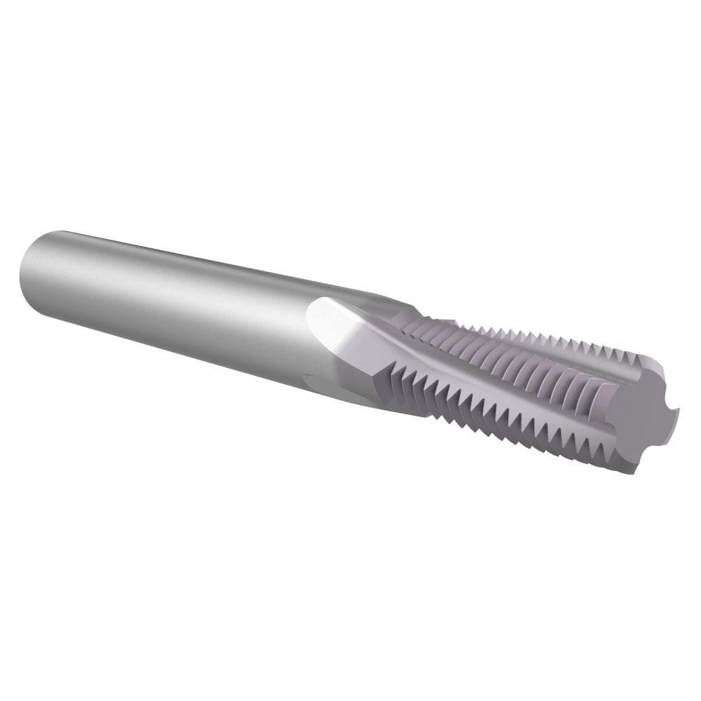 Helical Flute Thread Mill: 1/4-20, Internal & External, 3 Flute, 0.187