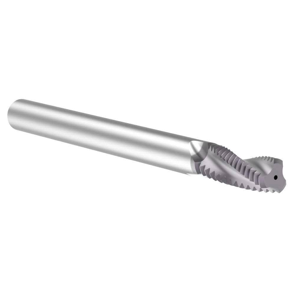Helical Flute Thread Mill: 1/4-28, Internal & External, 3 Flute, 0.187