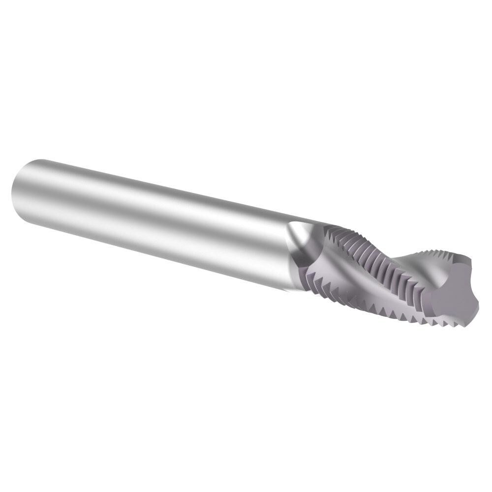 Helical Flute Thread Mill: 1/8, Internal, 3 Flute, 1/4
