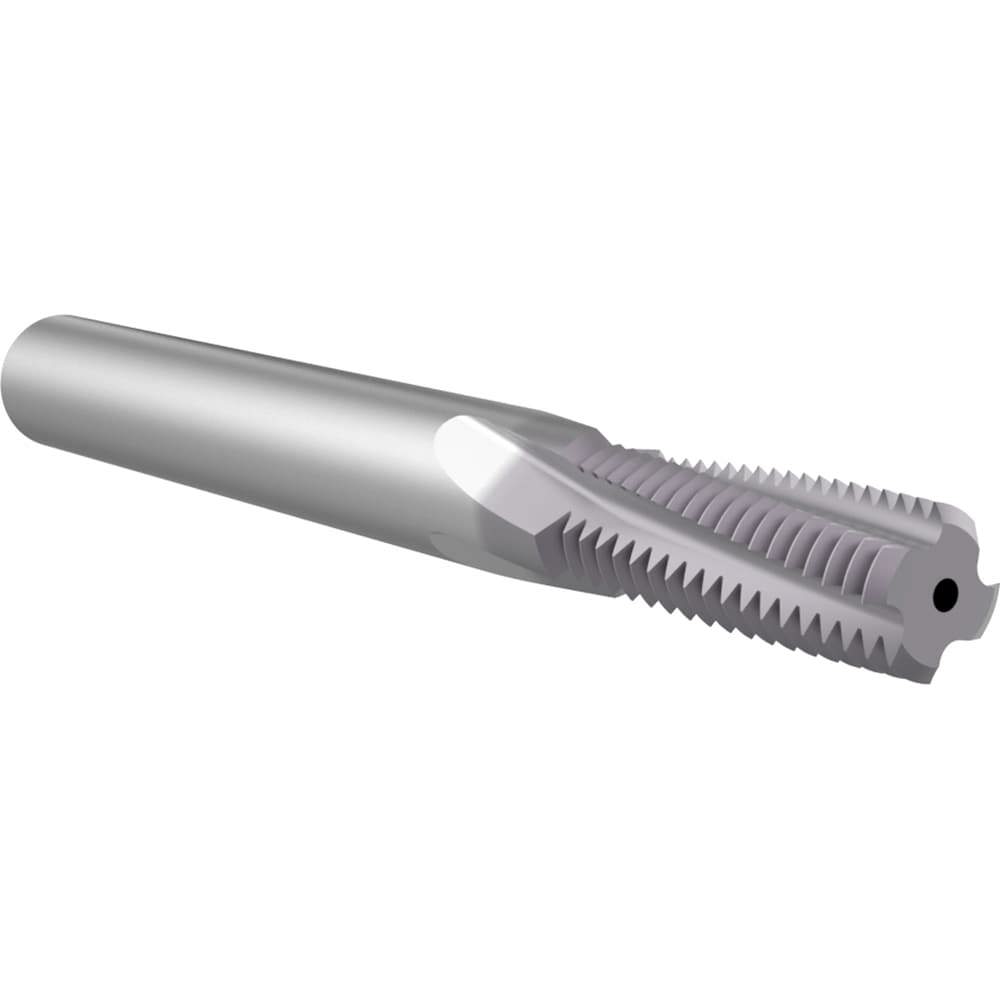 Helical Flute Thread Mill: 1/16-1/8, Internal & External, 3 Flute, 1/4
