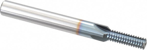 Straight Flute Thread Mill: 3/8-18, External & Internal, 4 Flutes, 3/8