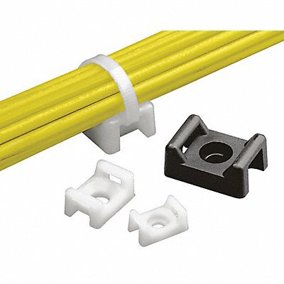Natural (Color), Nylon, One-Piece Cable Tie Cradle Mounting Base