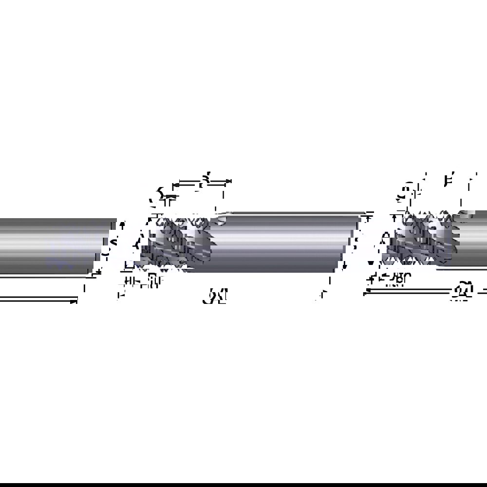 Helical Flute Thread Mill: 5/8-11, Inter