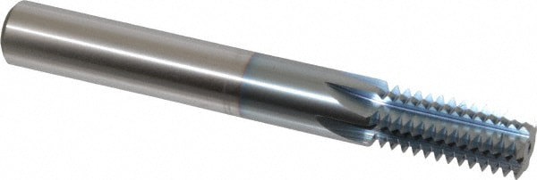 Straight Flute Thread Mill: 5/8-12, External & Internal, 6 Flutes, 1/2