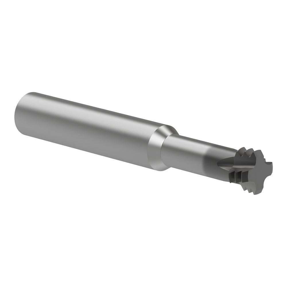 Helical Flute Thread Mills; Material: Carbide ; Thread Size (Inch): 5/8 ; Thread Type: UN ; Shank Diameter (Decimal Inch): 0.5000 ; Cutting Diameter (Decimal Inch): 0.4700 ; Length Of Cut (Decimal Inch - 4 Decimals): 1.2500