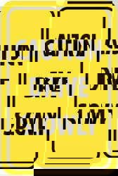 Warning & Safety Reminder Sign: Rectangl