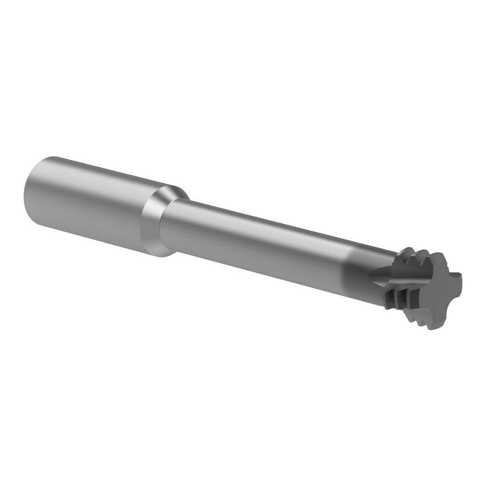Helical Flute Thread Mills; Material: Carbide ; Thread Size (Inch): 3/4 ; Thread Type: UN ; Shank Diameter (mm): 12.0000 ; Cutting Diameter (mm): 11.94 ; Length of Cut (mm): 57.1500