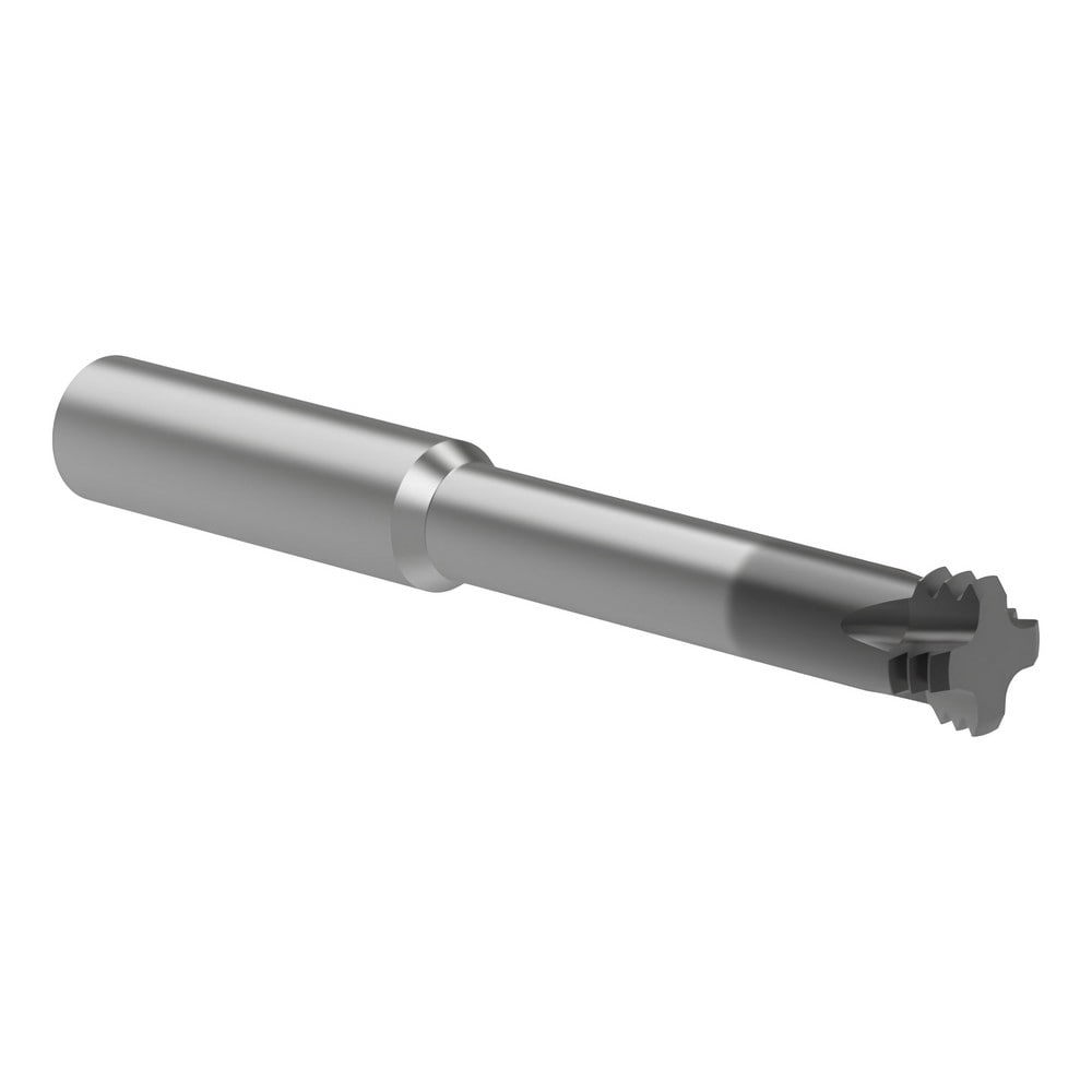 Helical Flute Thread Mills; Material: Carbide ; Thread Size (Inch): 3/4 ; Thread Type: UN ; Shank Diameter (Decimal Inch): 0.5000 ; Cutting Diameter (Decimal Inch): 0.4950 ; Length Of Cut (Decimal Inch - 4 Decimals): 2.2500
