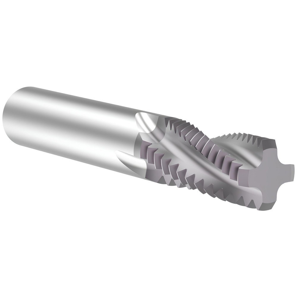 Helical Flute Thread Mill: 7/8-9, Internal/External, 4 Flute, 5/8