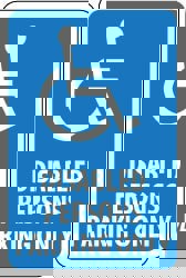 ADA Traffic & Parking Sign: Rectangle, 