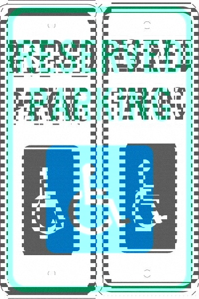 Reserved Parking Sign: Rectangle, 