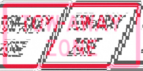 Tow Away Sign: Rectangle, 