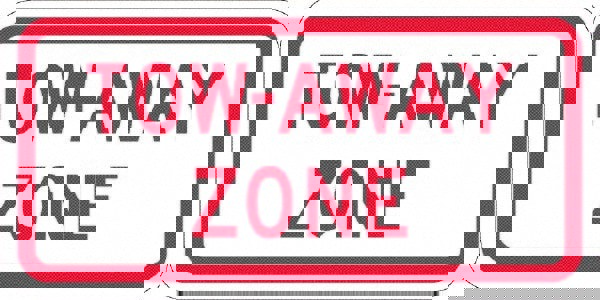 Tow Away Sign: Rectangle, 