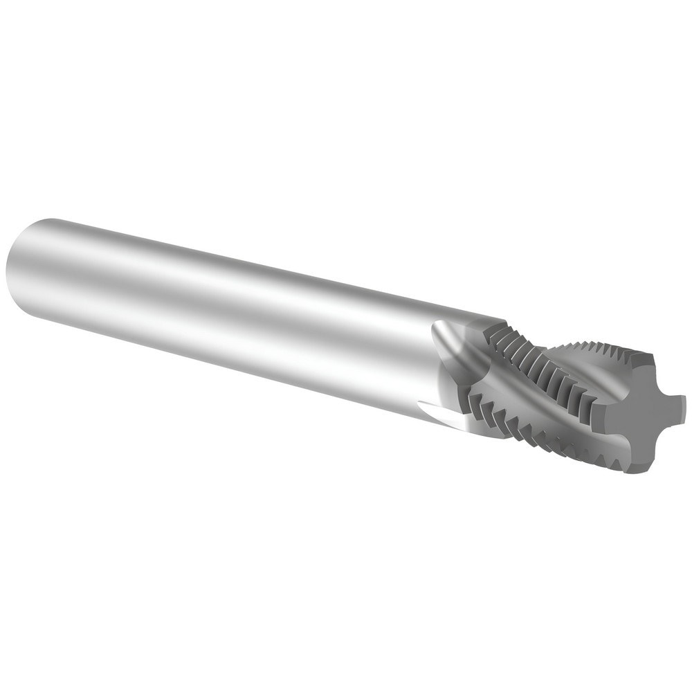 Helical Flute Thread Mill: 9/16-18, Internal/External, 4 Flute, 3/8
