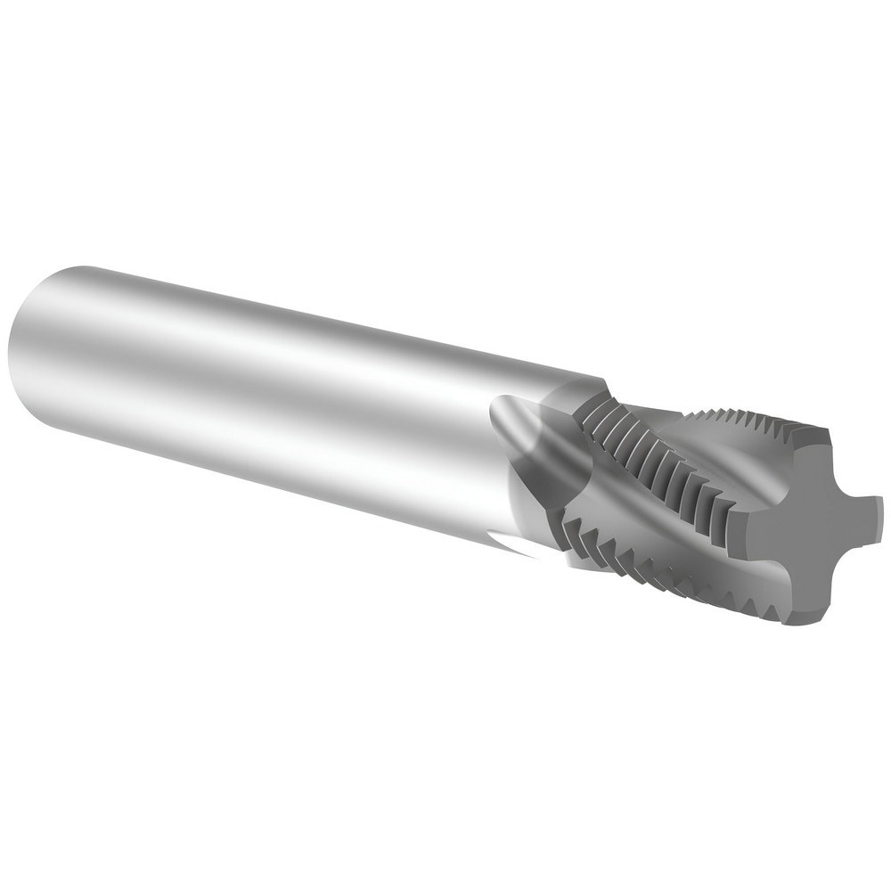 Helical Flute Thread Mill: 3/4-16, Internal/External, 4 Flute, 12.00 mm Shank Dia, Solid Carbide