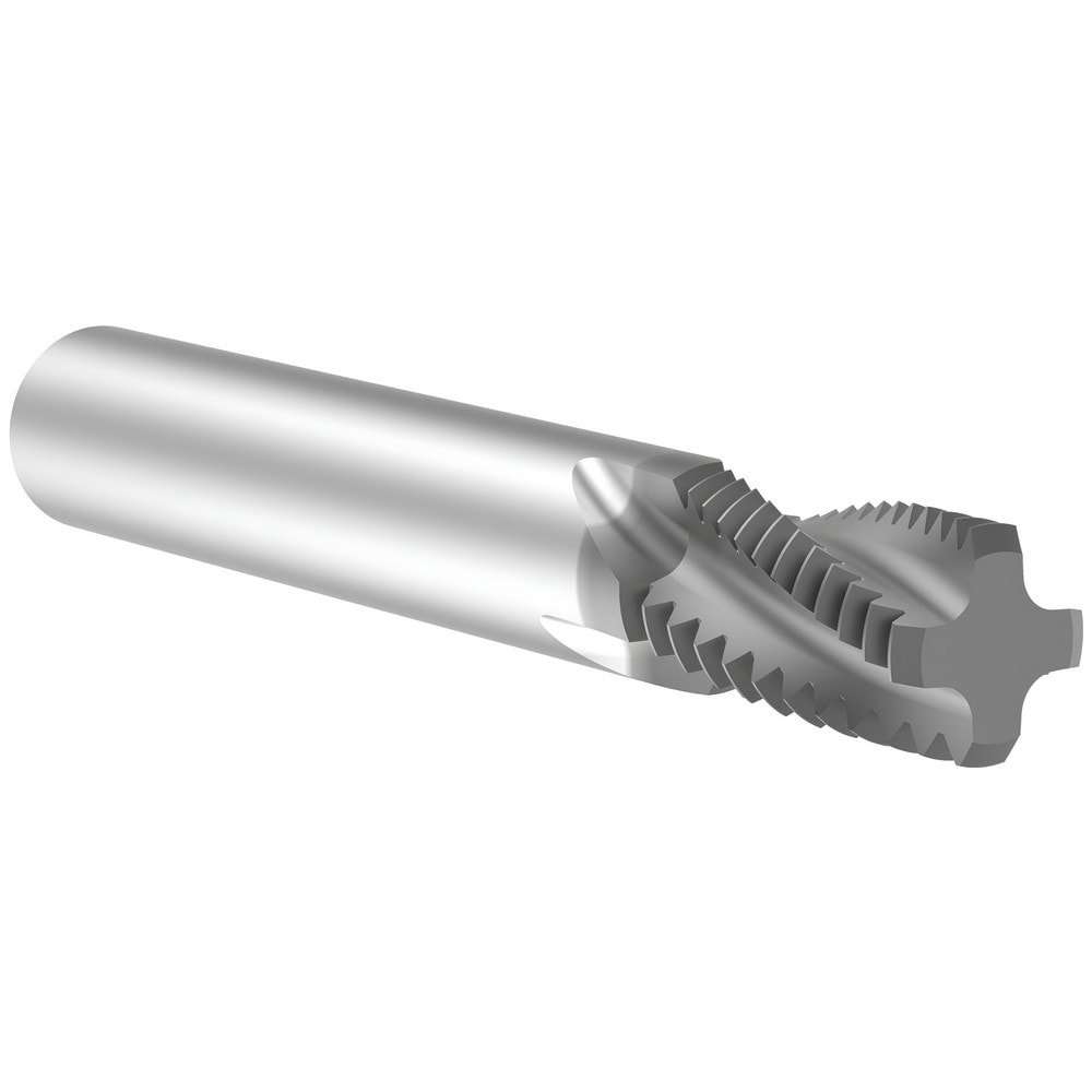 Helical Flute Thread Mill: Internal/External, 4 Flute, 12.00 mm Shank Dia, Solid Carbide