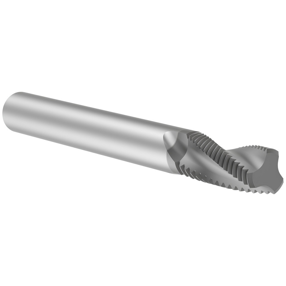 Helical Flute Thread Mill: Internal/External, 3 Flute, 6.00 mm Shank Dia, Solid Carbide