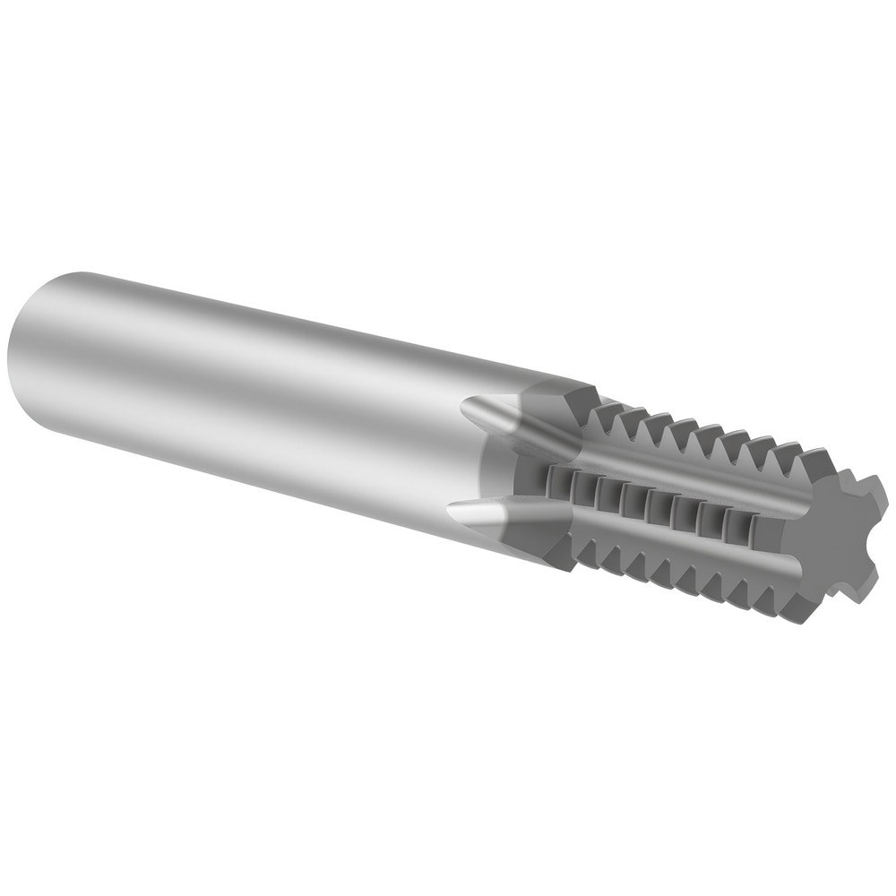 Helical Flute Thread Mill: Internal/External, 5 Flute, 10.00 mm Shank Dia, Solid Carbide