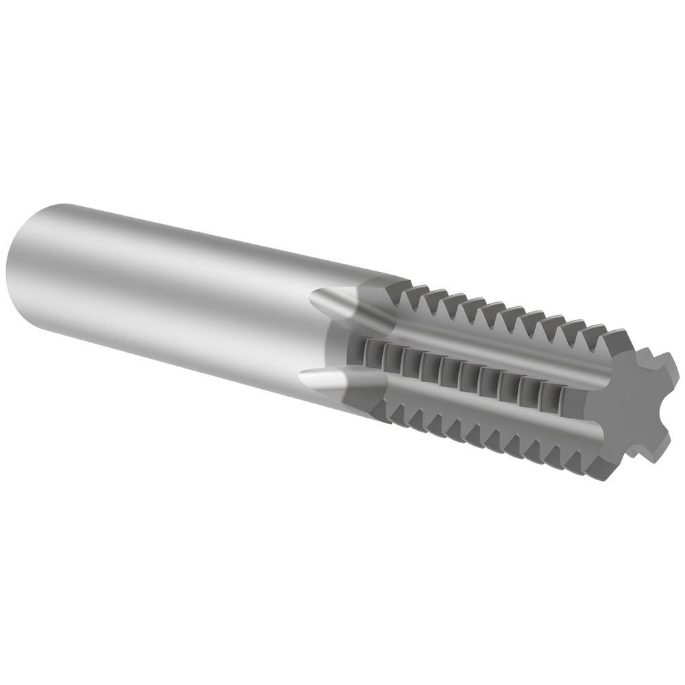 Helical Flute Thread Mill: 3/4-10, Internal/External, 5 Flute, 12.00 mm Shank Dia, Solid Carbide