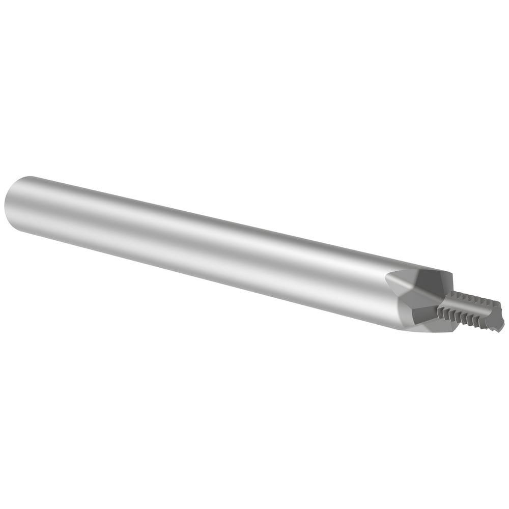 Helical Flute Thread Mill: M2x0.4, Internal/External, 3 Flute, 3.00 mm Shank Dia, Solid Carbide
