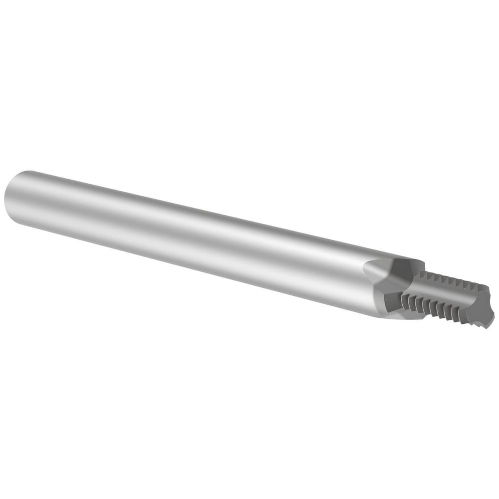 Helical Flute Thread Mill: M3x0.5, Internal/External, 3 Flute, 3.00 mm Shank Dia, Solid Carbide