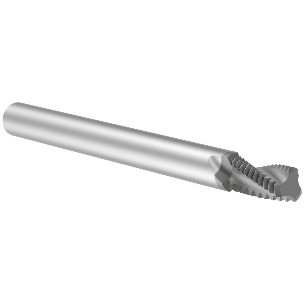 Helical Flute Thread Mill: M5x0.8, Internal/External, 3 Flute, 4.00 mm Shank Dia, Solid Carbide