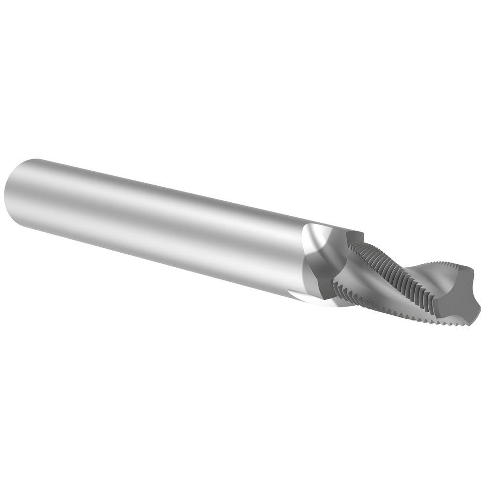 Helical Flute Thread Mill: M6x0.5, Internal/External, 3 Flute, 6.00 mm Shank Dia, Solid Carbide