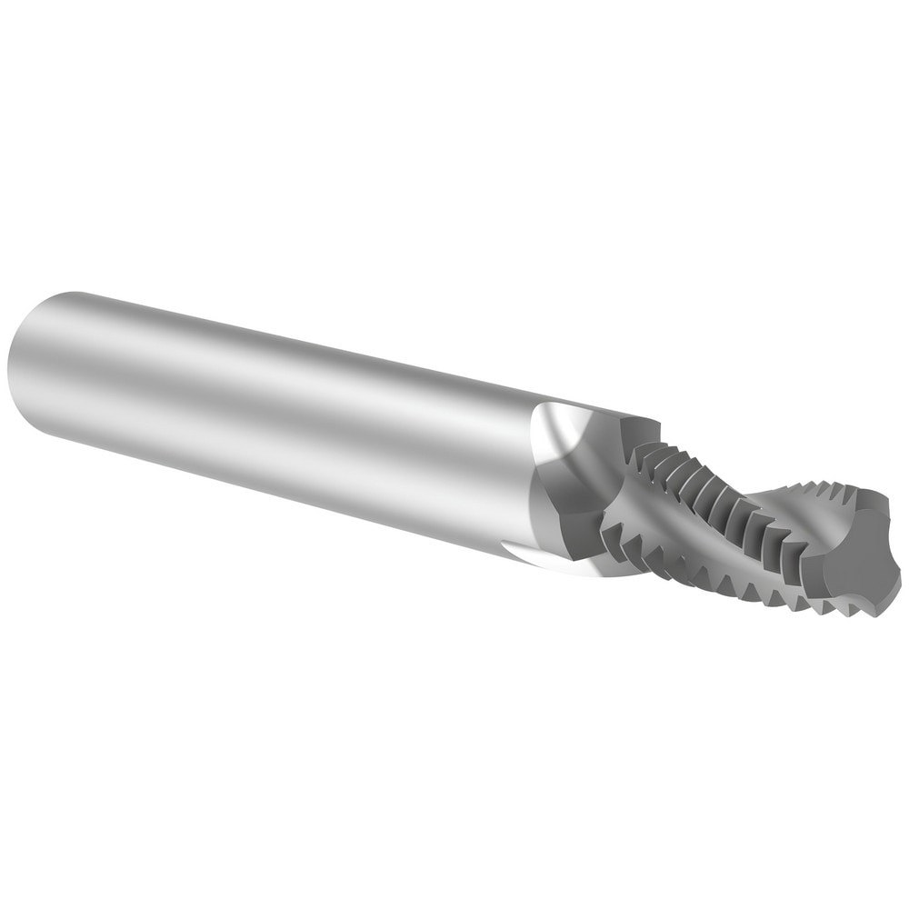 Helical Flute Thread Mill: M6x1, Internal/External, 3 Flute, 6.00 mm Shank Dia, Solid Carbide