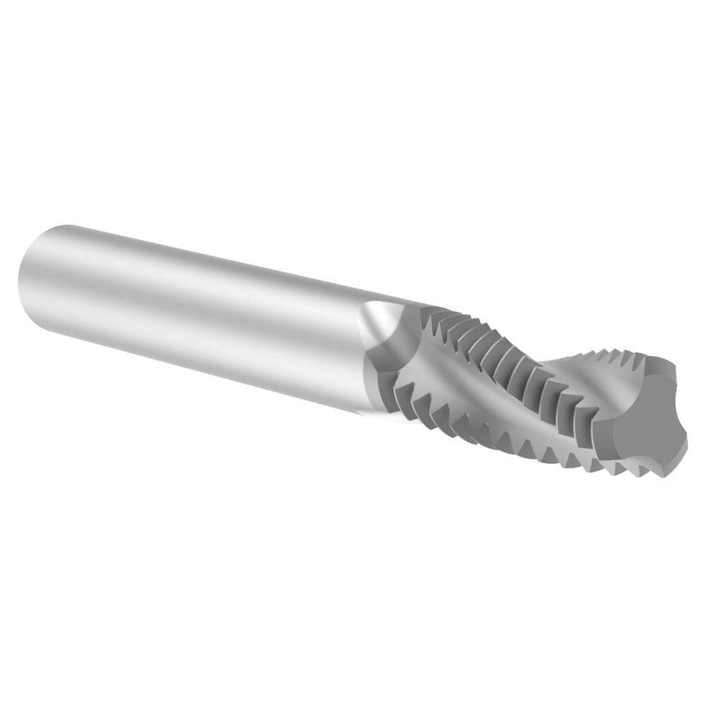 Helical Flute Thread Mill: Internal & External, 3 Flute, Solid Carbide