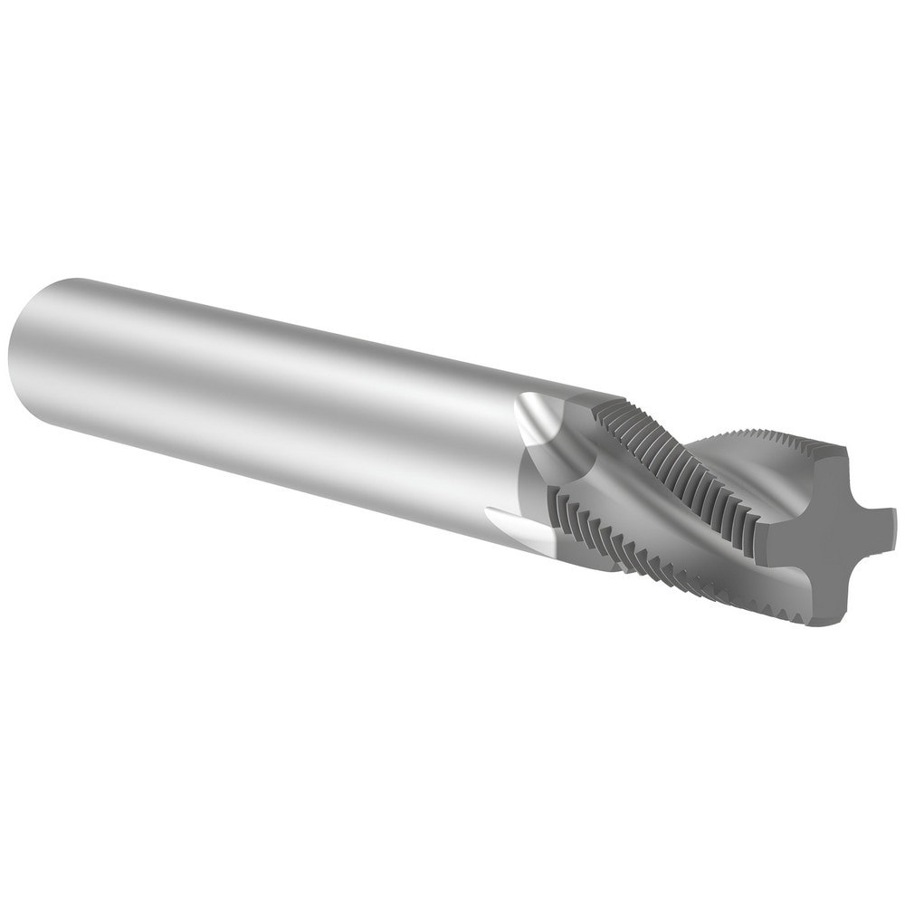 Helical Flute Thread Mill: M10x0.75, Internal/External, 4 Flute, 8.00 mm Shank Dia, Solid Carbide