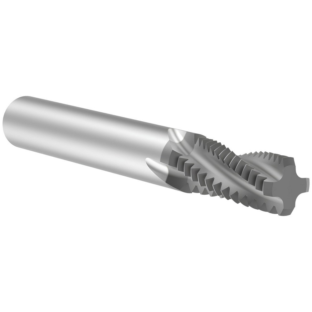 Helical Flute Thread Mill: M10x1.5, Internal/External, 4 Flute, 8.00 mm Shank Dia, Solid Carbide